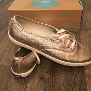 Keds x Kate Spade Metallic Rose Gold Sneakers